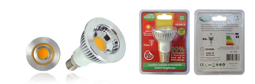 Led spot 5w GU 10 COB warm wit , spotlamp