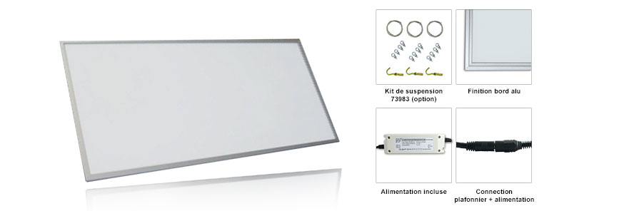 Led paneel 295 x 1195 , 45 W , warm wit , 3000 êK , kader aluminium