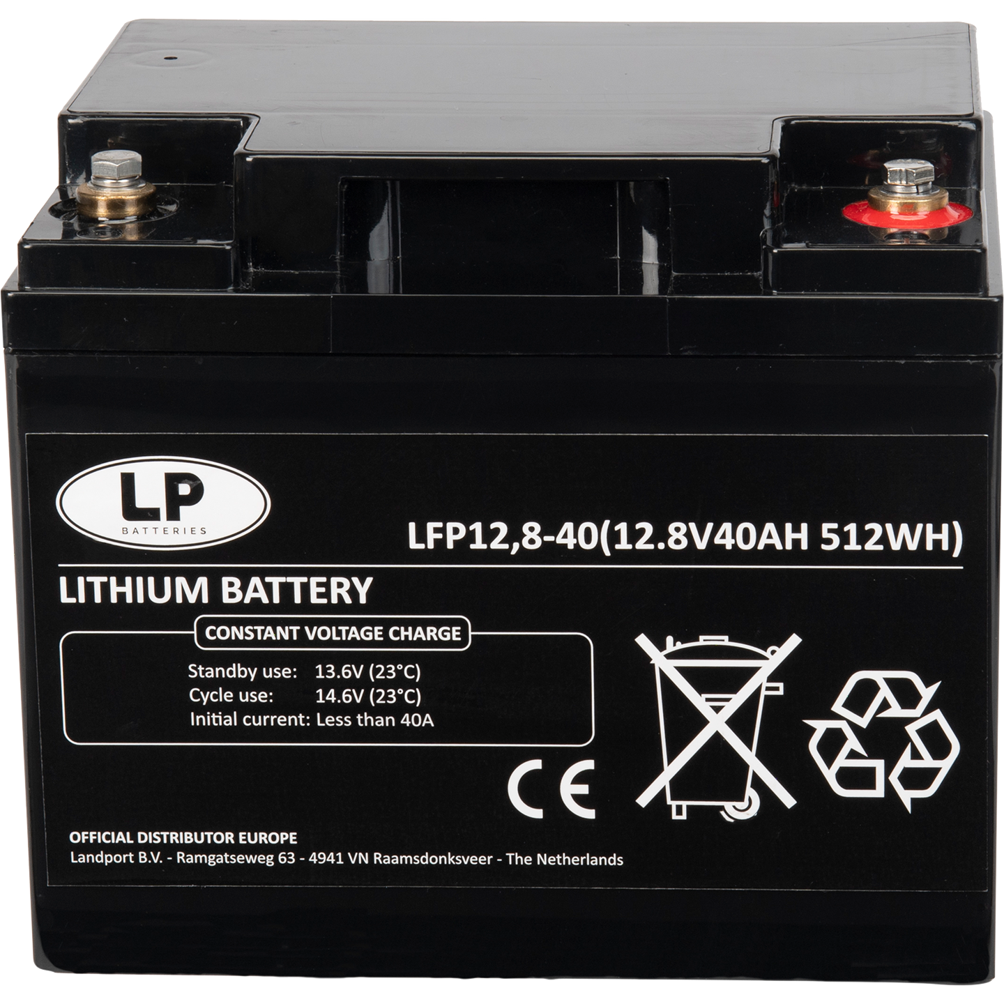 Catastrofe Uitdaging brandstof Landport 12 V 40 Ah AGM scootmobiel accu / solar accu LP-12-40